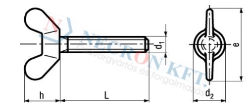 Szárnyas csavar 1060