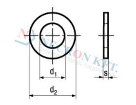 Lapos alátét 200HV 343